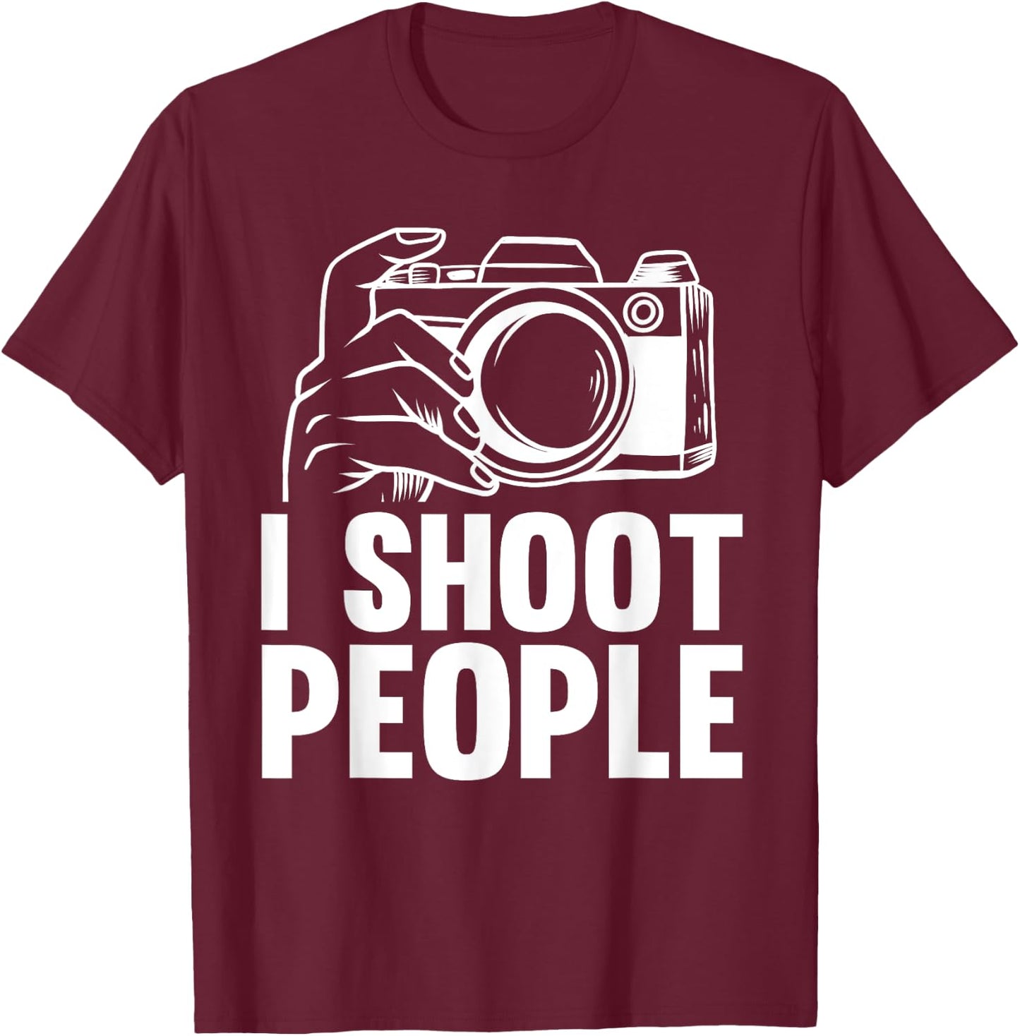Funny Photographer Art Men Women Camera Photography Lover T-Shirt - T-Shirt | Maroon