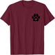 Minimalist Paw Heart Dog Love, Dogs Lovers Dog dad Dog mom T-Shirt - T-Shirt | Maroon