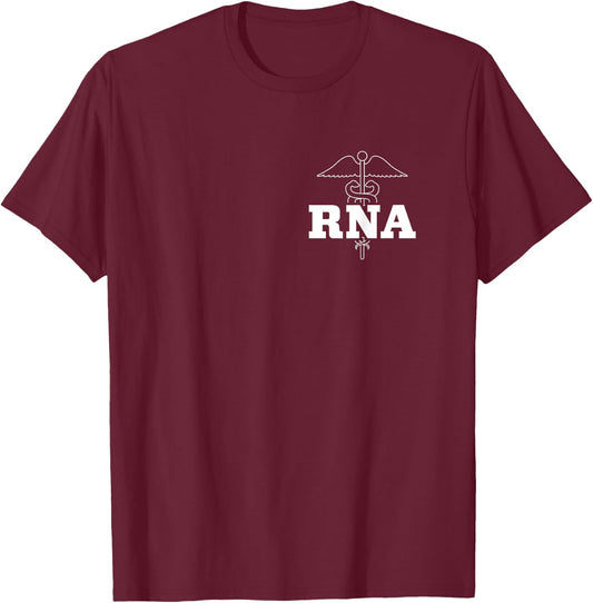 Restorative Nurse Assistant RNA Caduceus Nursing Aide T-Shirt - T-Shirt | Maroon