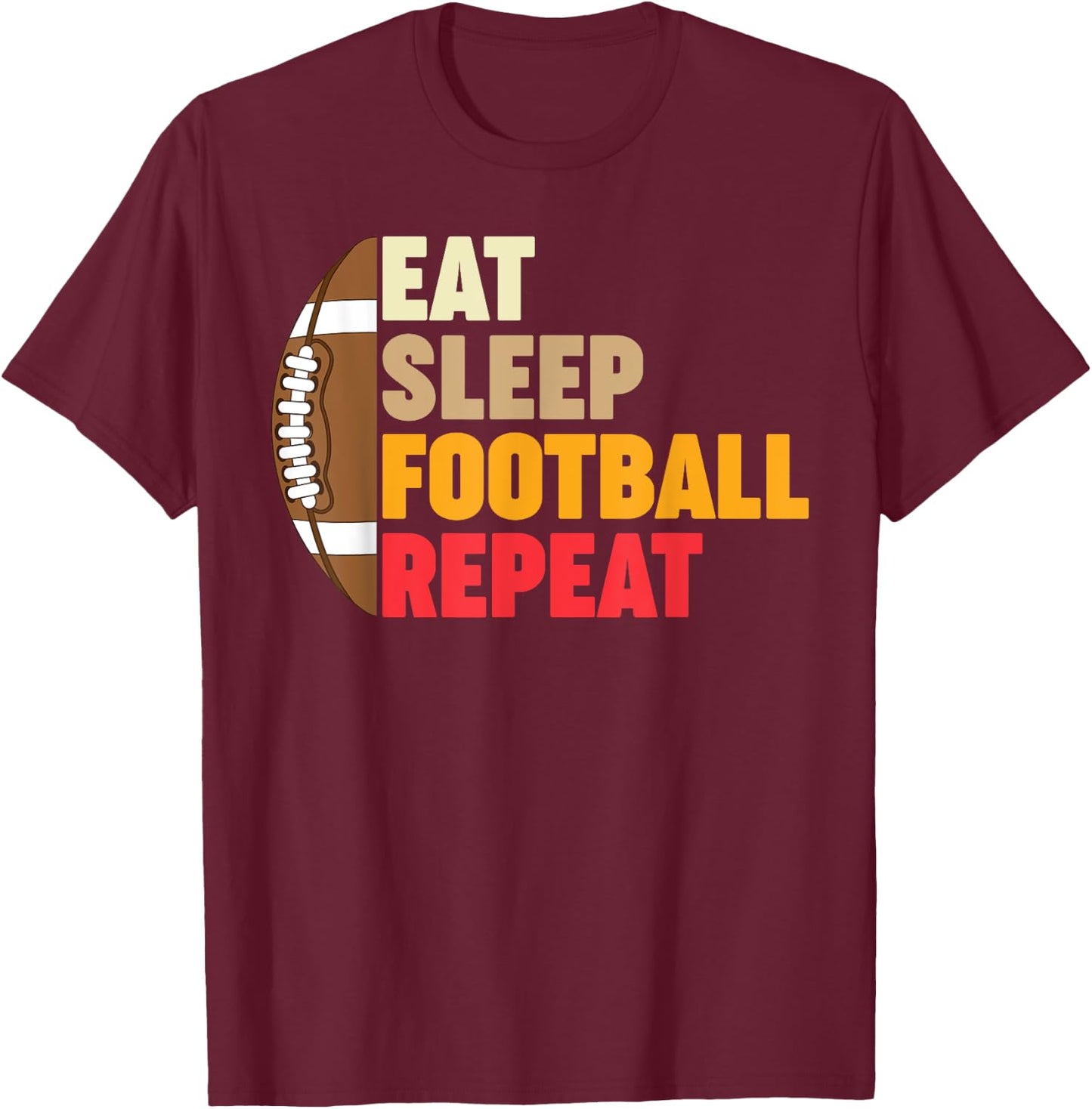 Funny American Football Women Kids Football Player T-Shirt - T-Shirt | Maroon
