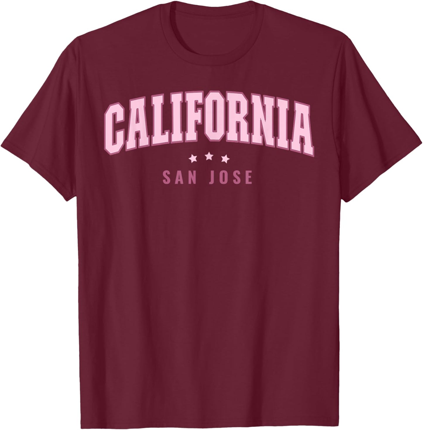 San Jose California Preppy T-Shirt - T-Shirt | Maroon