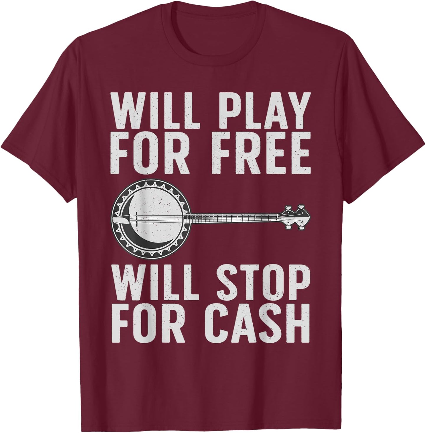 Funny Banjo Art Women Banjo Musical Instrument Lover T-Shirt - T-Shirt | Maroon