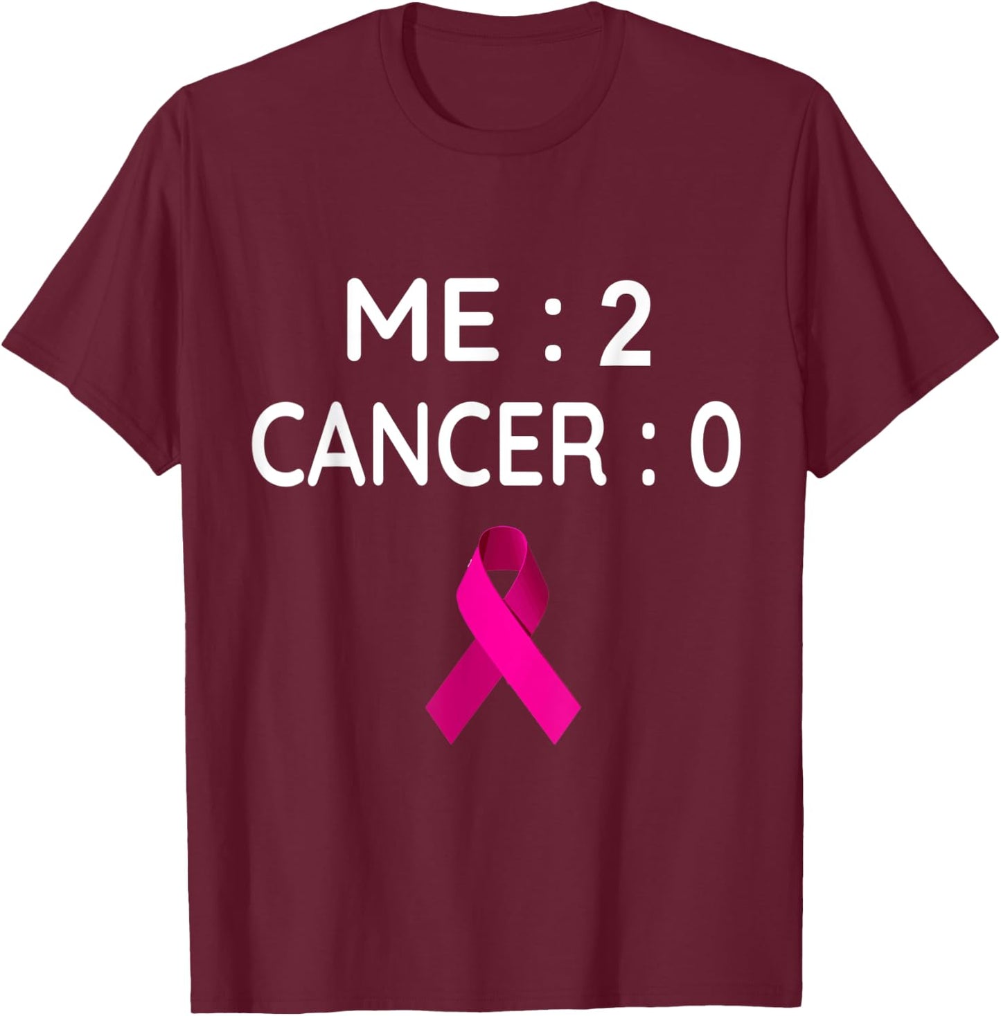 Breast Cancer Awareness Me 2 Cancer 0 T-Shirt - T-Shirt | Maroon