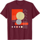 Geometric Shapes Abstract Modern Art Design Vintage Retro T-Shirt - T-Shirt | Maroon