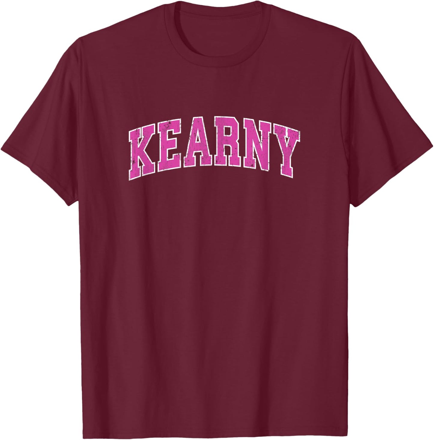 Kearny New Jersey NJ Vintage Sports Design Pink Design T-Shirt - T-Shirt | Maroon