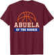 Abuela of Rookie 1st Birthday Basketball Theme Matching T-Shirt - T-Shirt | Maroon