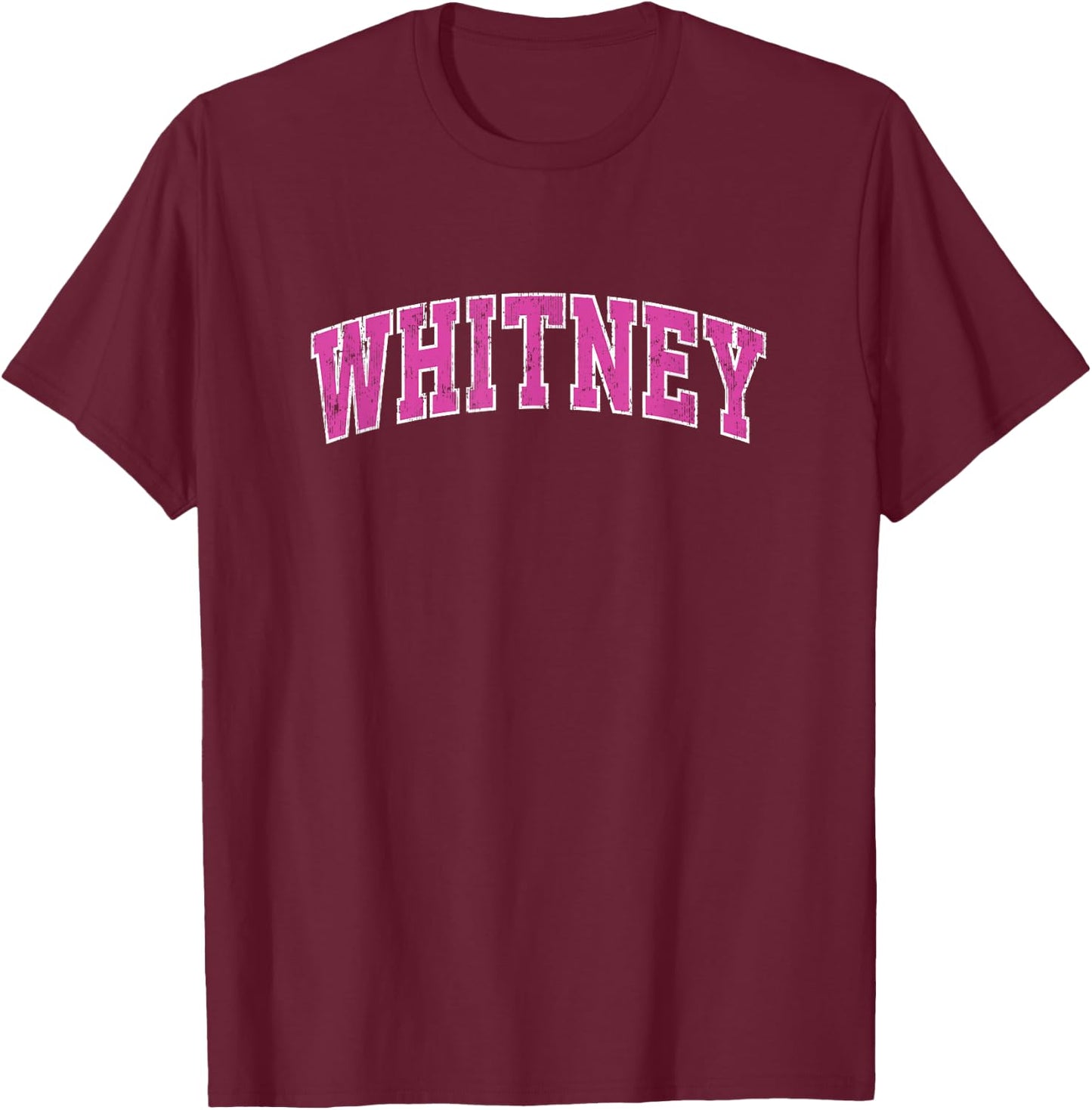 Whitney Nevada NV Vintage Sports Design Pink Design T-Shirt - T-Shirt | Maroon