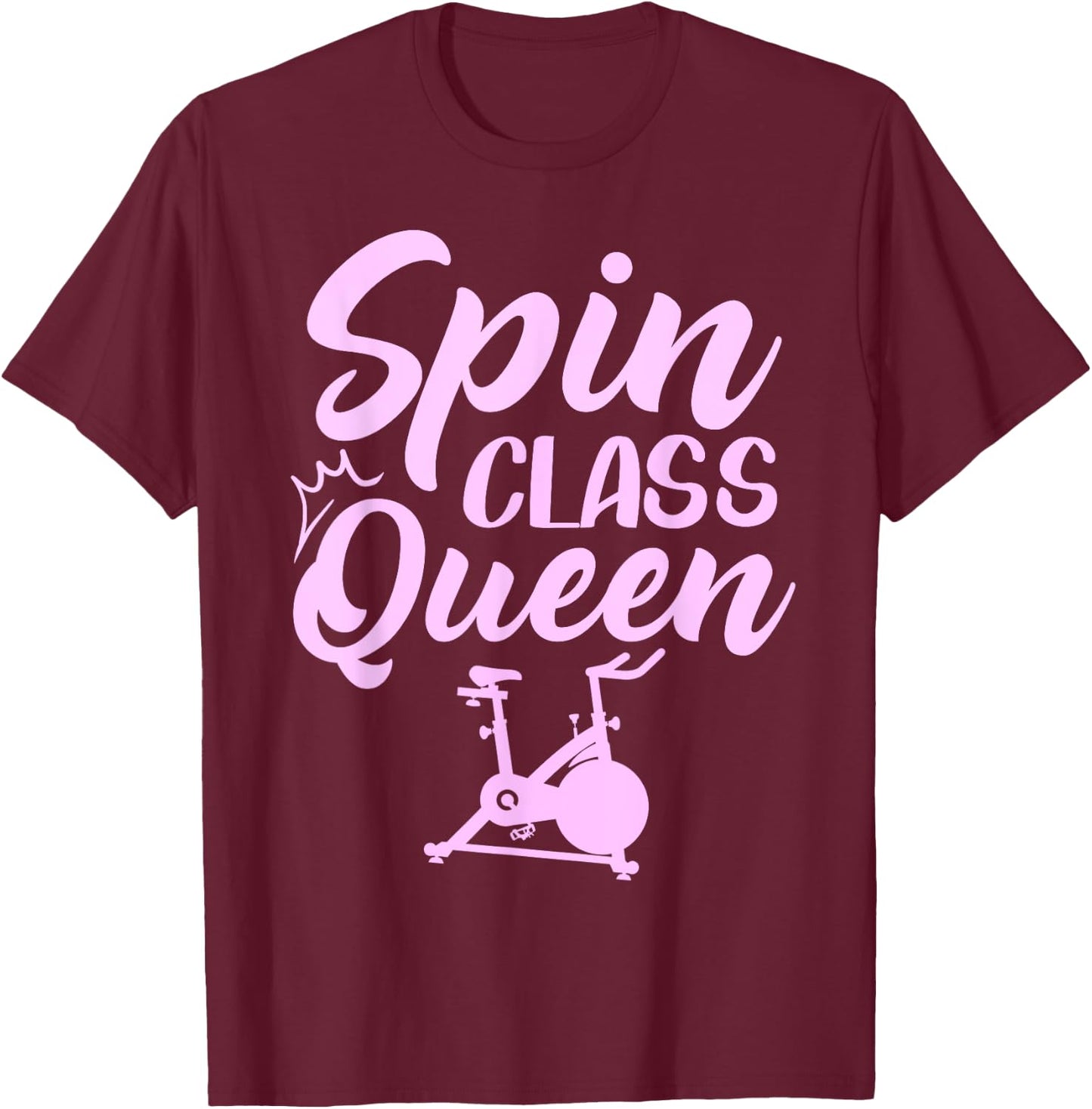 Spinning Class Spin Class Queen Spin T-Shirt - T-Shirt | Maroon
