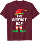 The Bigfoot Elf Family Matching Funny Christmas Costume T-Shirt - T-Shirt | Maroon