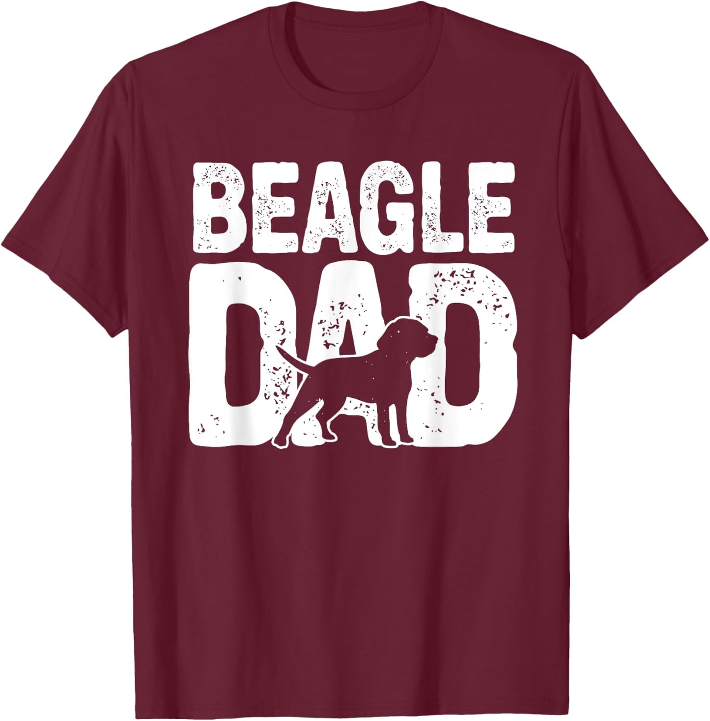 Funny Beagle Dad Dog Lover Beagle Father Dog Owner T-Shirt - T-Shirt | Maroon