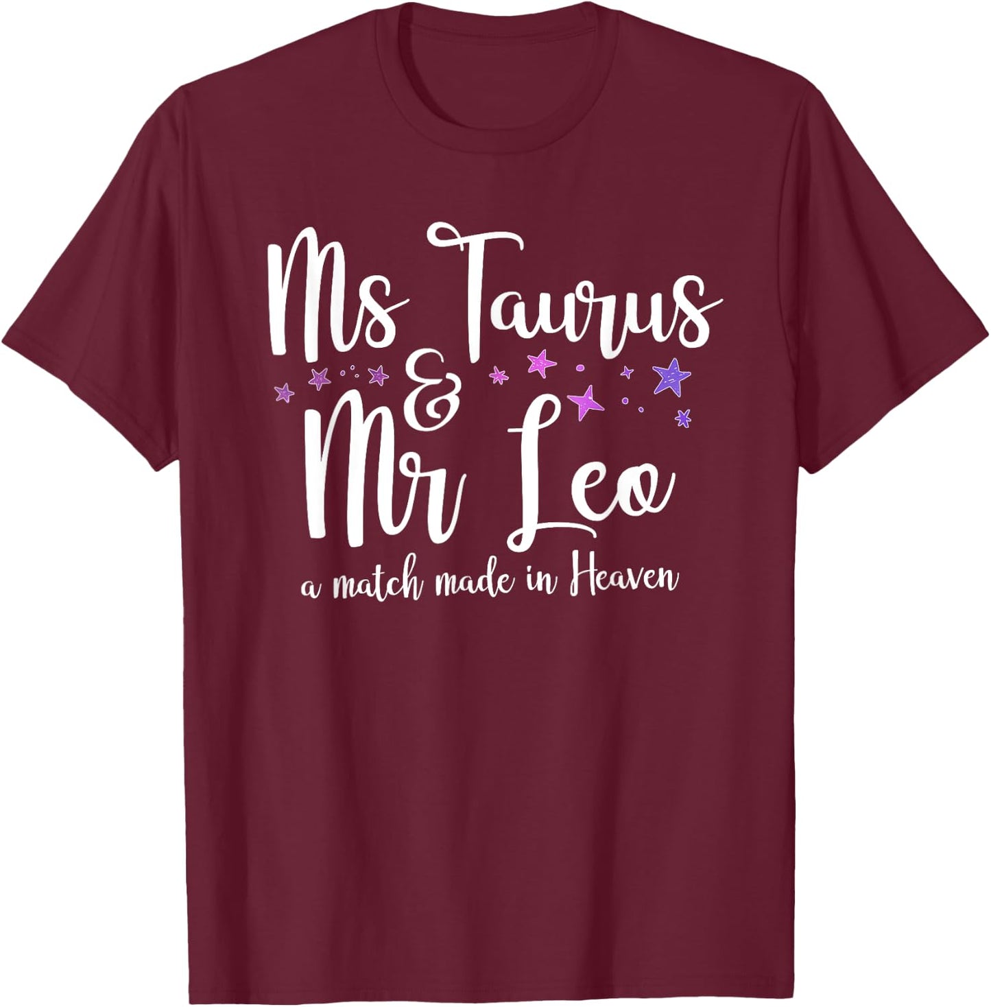 Taurus Wife Leo Husband T-Shirt - T-Shirt | Maroon
