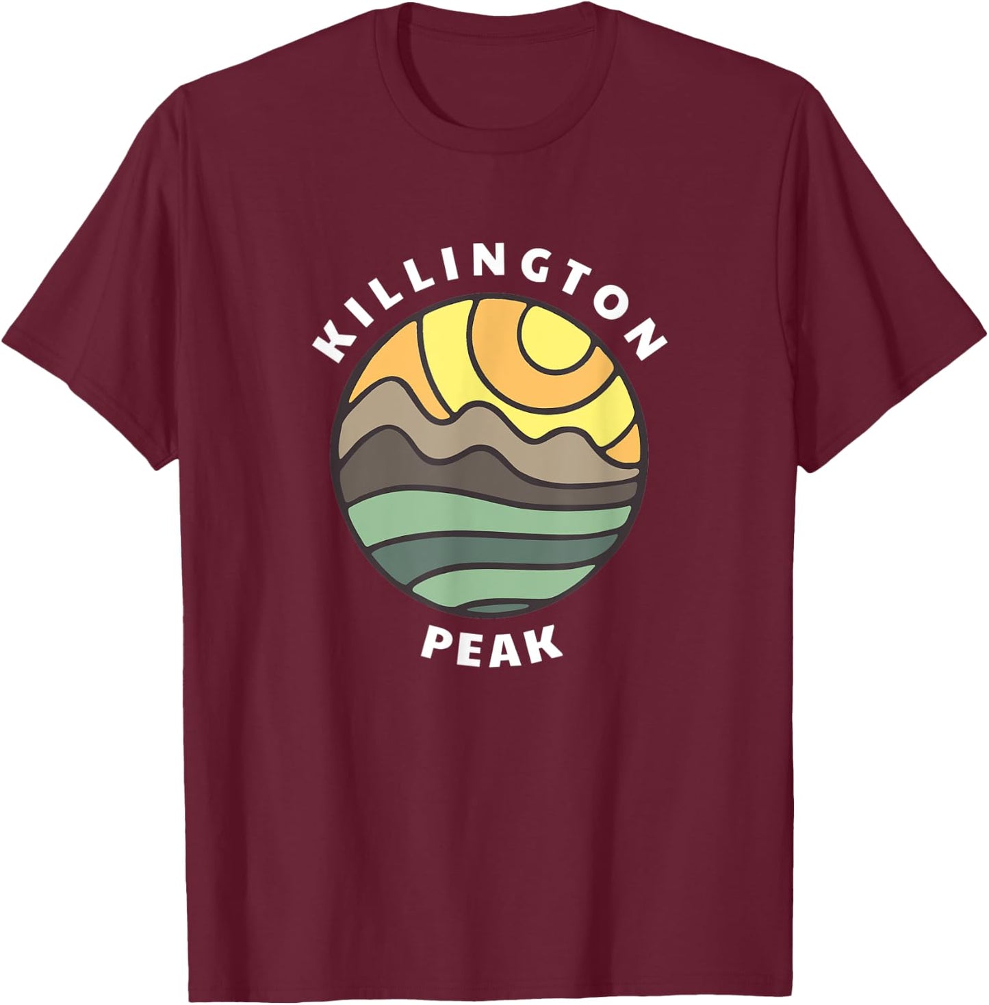 Killington Peak Vermont Mountains VT Vacation Souvenir T-Shirt - T-Shirt | Maroon