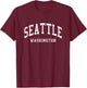 Seattle - Washington - Throwback Design - Classic T-Shirt - T-Shirt | Maroon