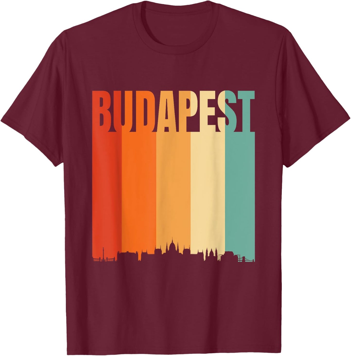 Beauty Of Budapest T-Shirt - T-Shirt | Maroon