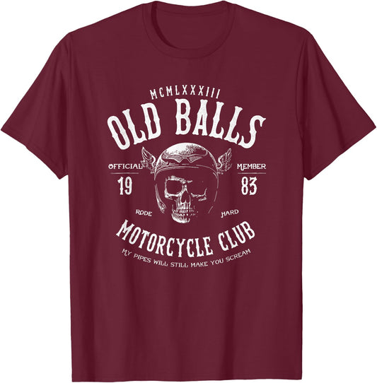 Vintage Motorcycle Birthday 's 40th Birthday T-Shirt - T-Shirt | Maroon