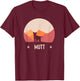 Mutt Dog Cute Silhouette Women T-Shirt - T-Shirt | Maroon