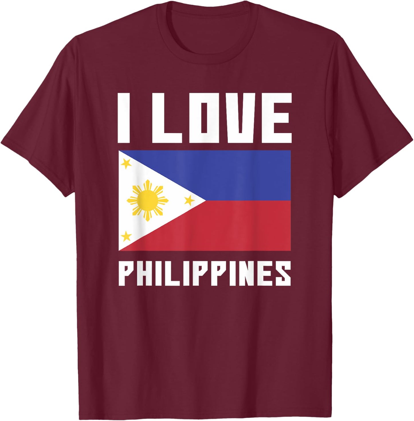 I Love Philippines I Heart Philippines Family Travel T-Shirt - T-Shirt | Maroon