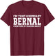 Bernal Surname Funny Team Family Last Name Bernal T-Shirt - T-Shirt | Maroon