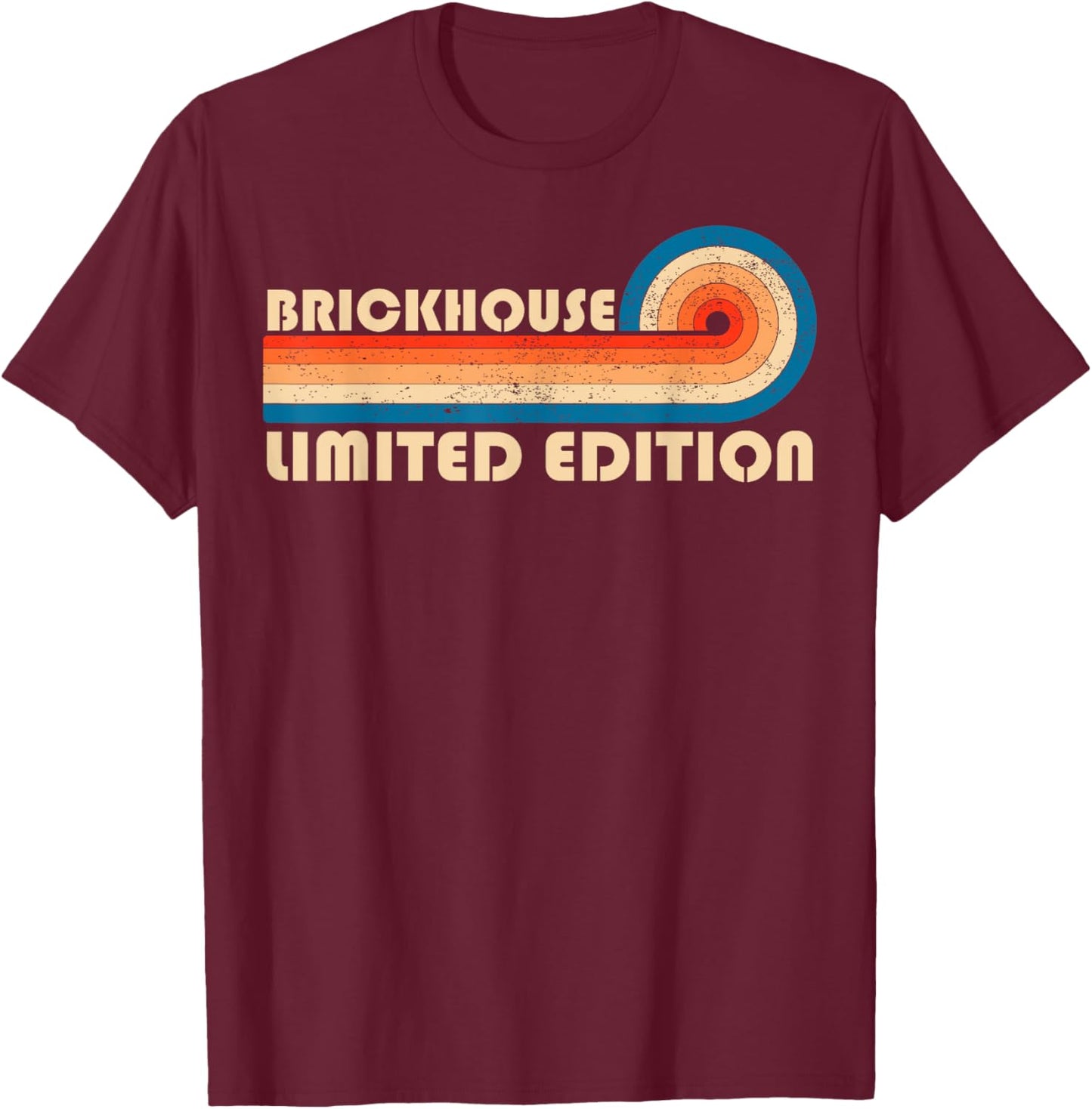 BRICKHOUSE Surname Retro Vintage 80s 90s Birthday Reunion T-Shirt - T-Shirt | Maroon