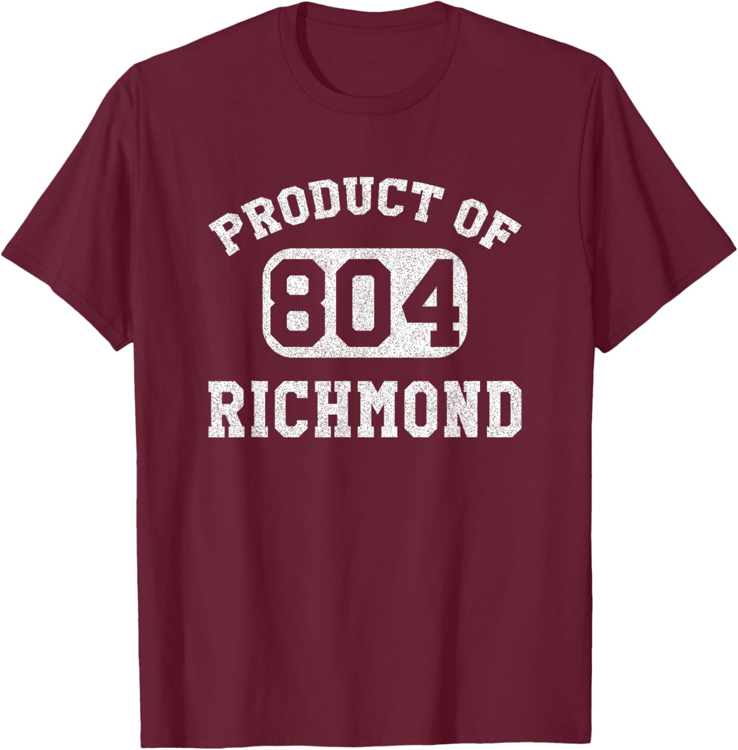 Richmond Virginia Vintage Retro Area Code T-Shirt - T-Shirt | Maroon