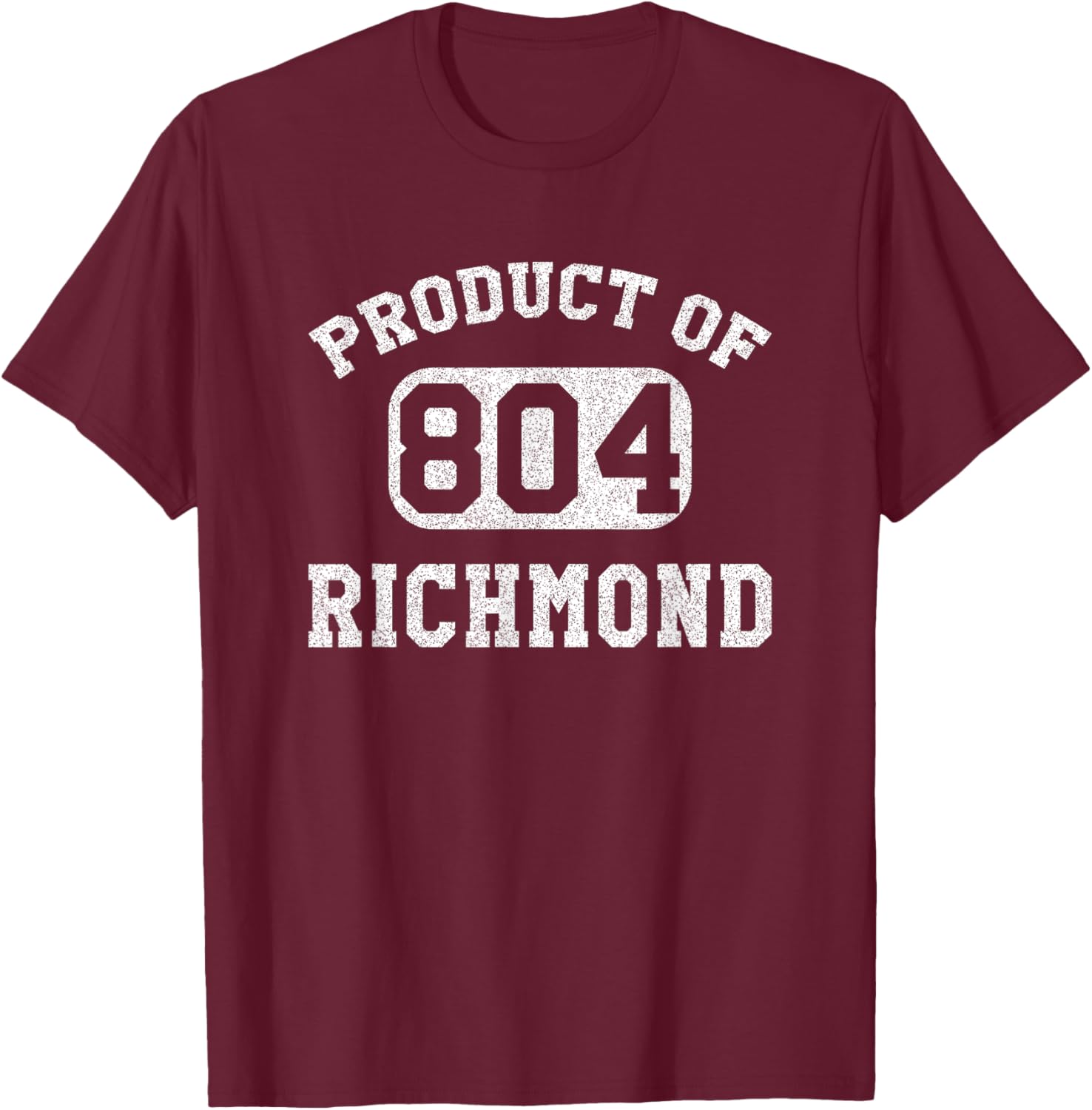Richmond Virginia Vintage Retro Area Code T-Shirt - T-Shirt | Maroon