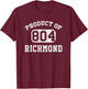 Richmond Virginia Vintage Retro Area Code T-Shirt - T-Shirt | Maroon
