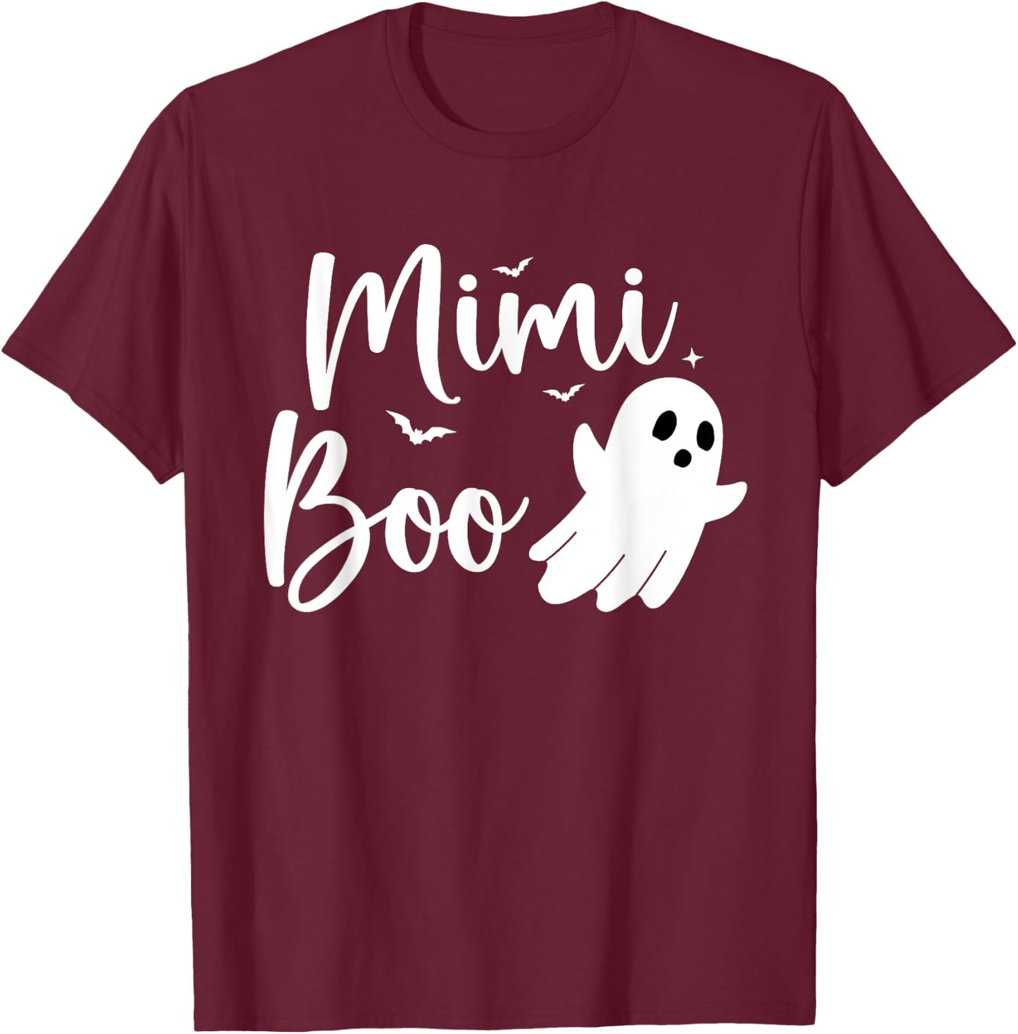 Mimi Boo Halloween Family Matching Ghost Grandma T-Shirt - T-Shirt | Maroon