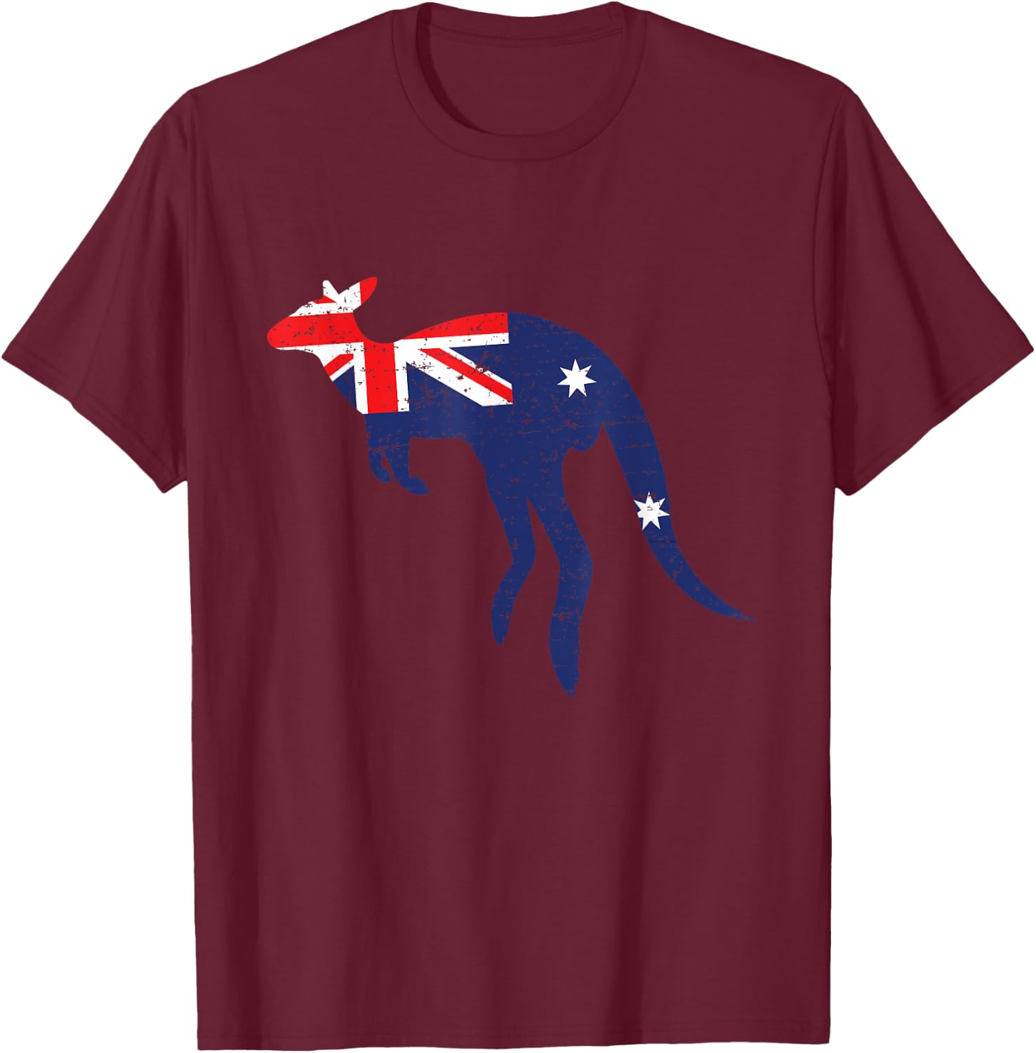 Kangaroo Australian Flag - Zookeeper Animal Lover Australia T-Shirt - T-Shirt | Maroon