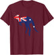 Kangaroo Australian Flag - Zookeeper Animal Lover Australia T-Shirt - T-Shirt | Maroon
