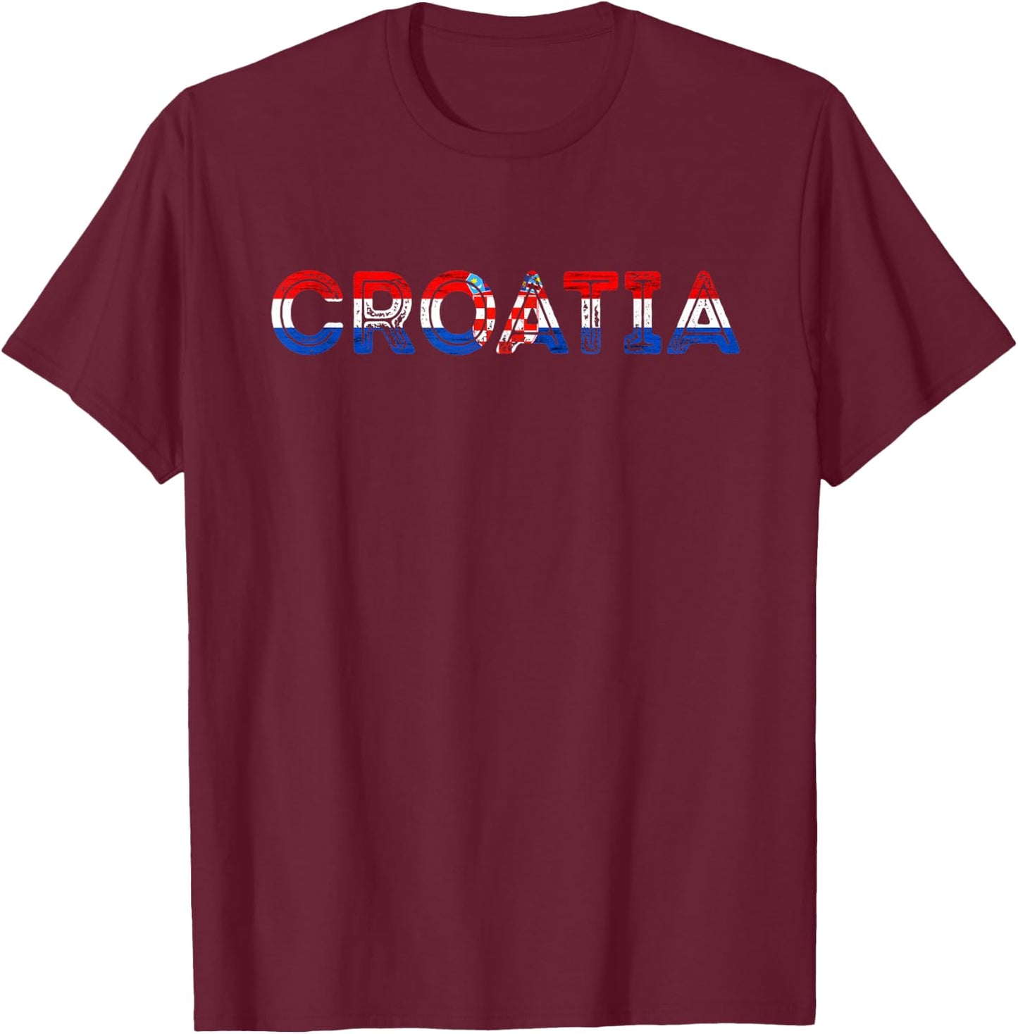 Croatia Hrvatska Croatian Pride Croatian Roots Croatian Flag T-Shirt - T-Shirt | Maroon