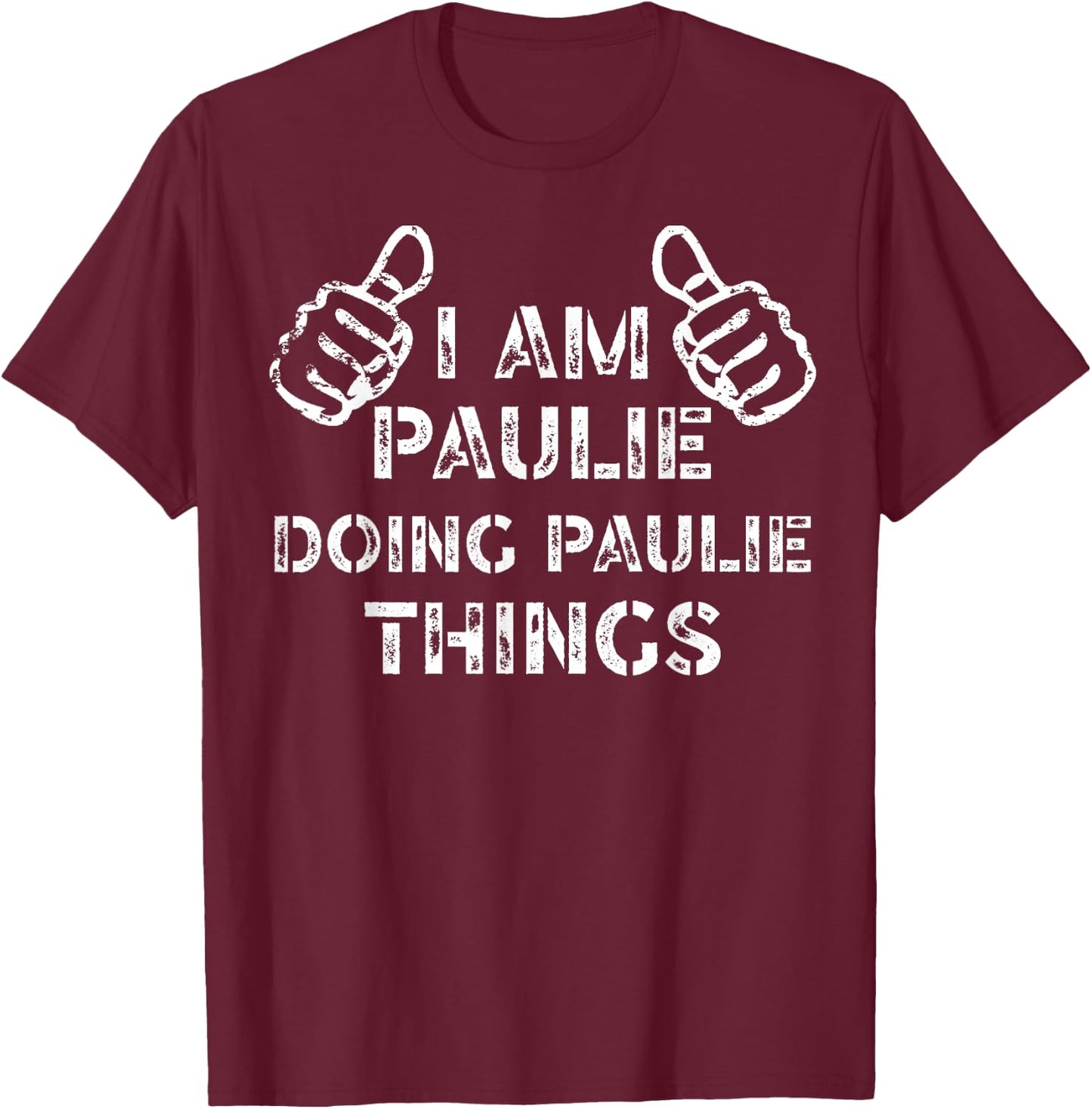 Christmas Paulie DOING Paulie THINGS lazy Halloween costume T-Shirt - T-Shirt | Maroon