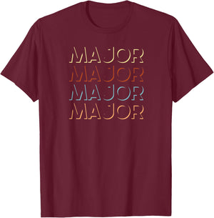 Major First Name My Personalized Named T-Shirt - T-Shirt | Maroon