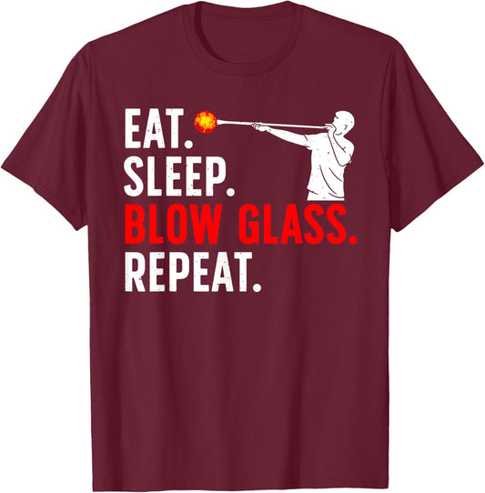 Funny Glassblowing Women Glass Blowing Glassblower T-Shirt - T-Shirt | Maroon