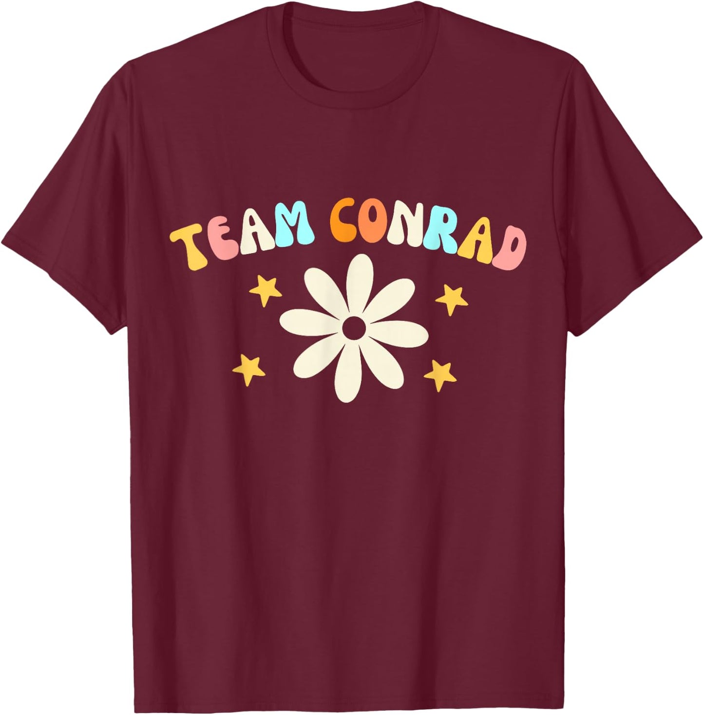 Team Conrad Groovy T-Shirt - T-Shirt | Maroon