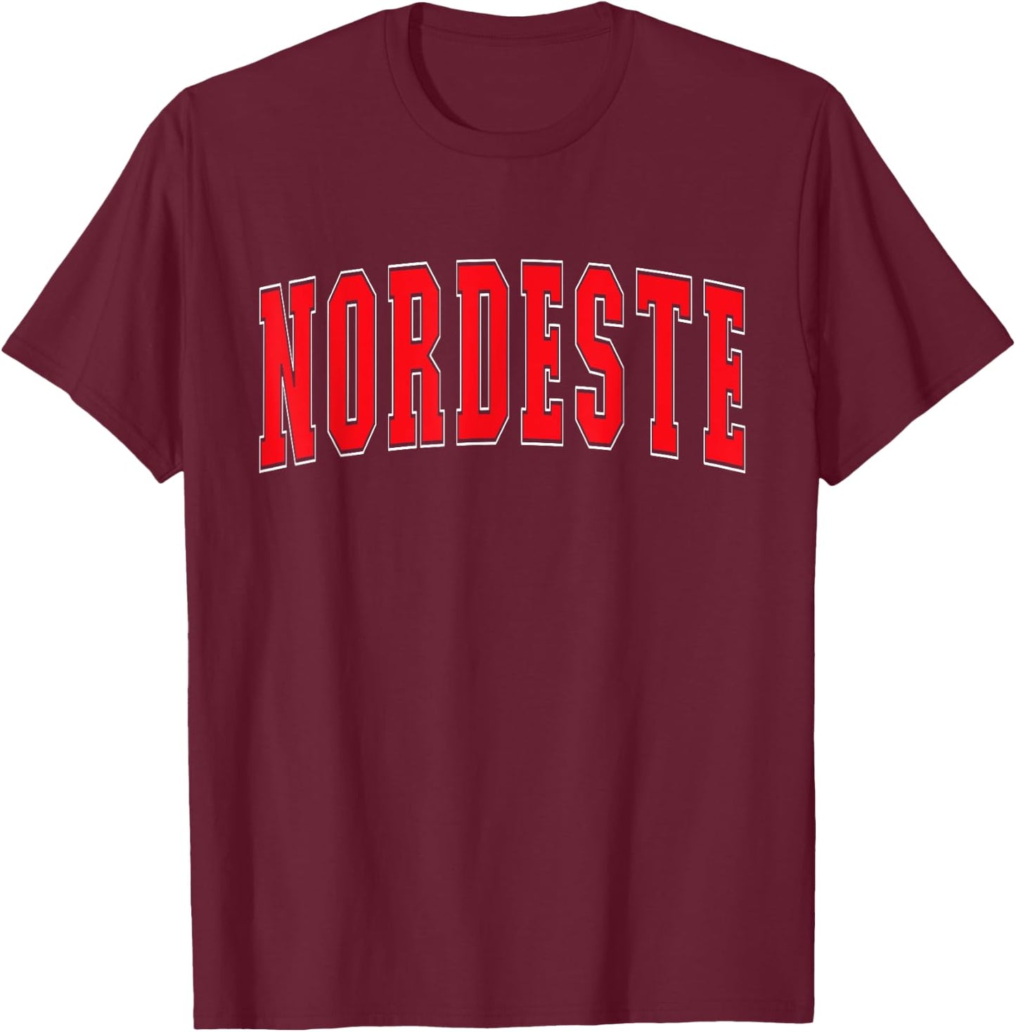 Nordeste Portugal Souvenirs Nordeste - Black, -Adults, Small, Short Sleeve, Cotton, Modern Themed Novelty, Love, Casual, All Seasons T-Shirt - T-Shirt | Maroon