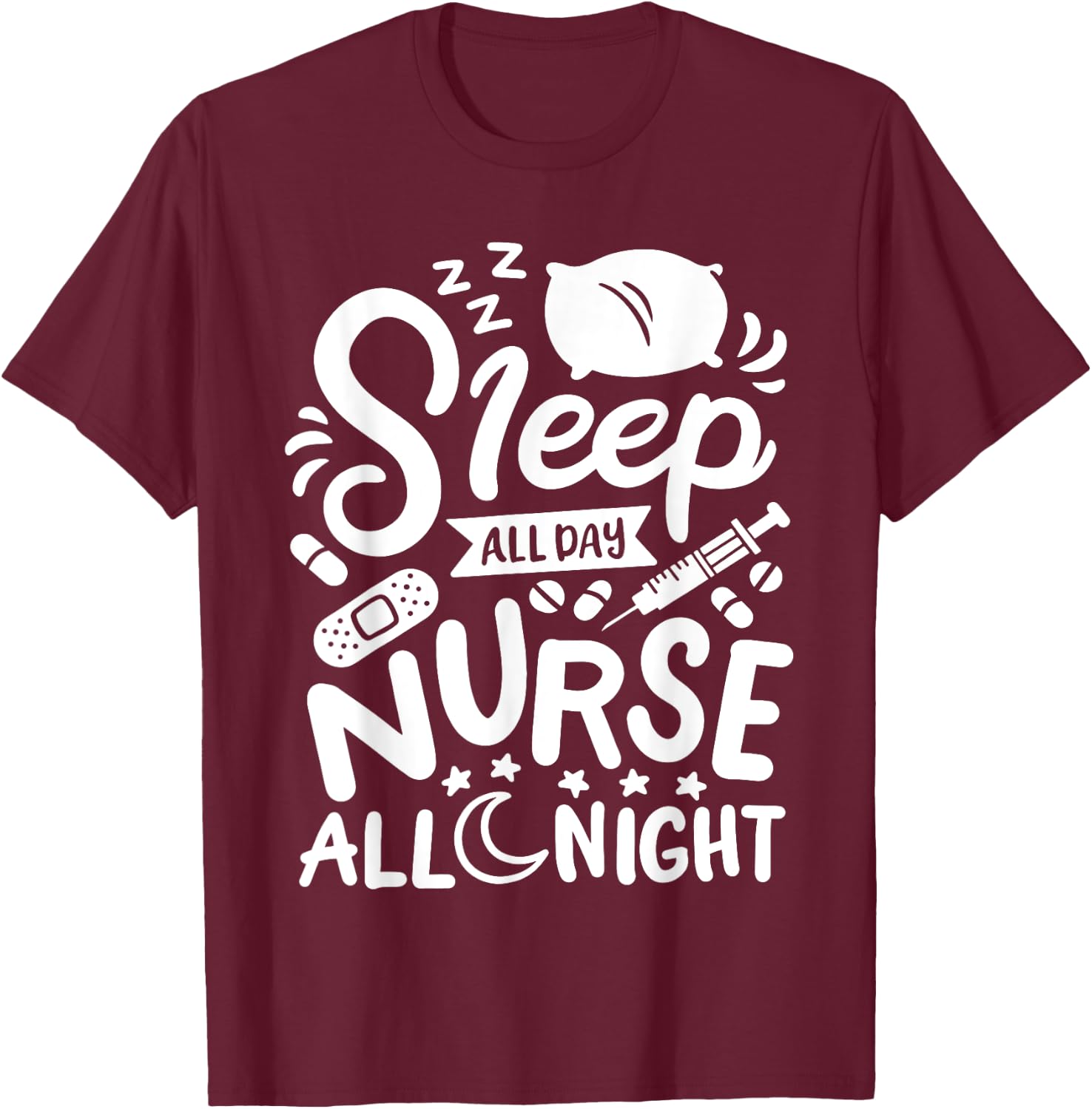 Nurse Nursing RN T-Shirt - T-Shirt | Maroon