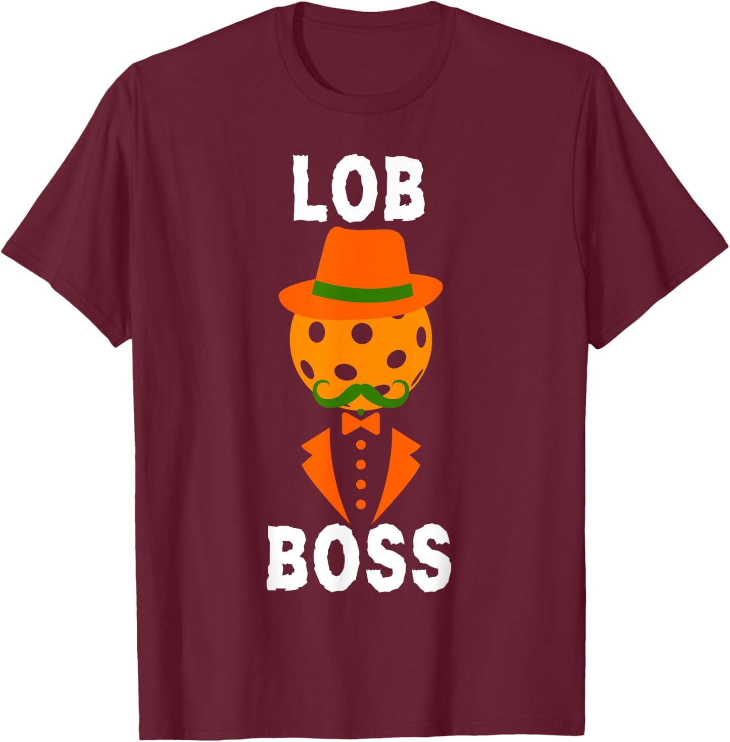 Lob Boss Funny Halloween Pickleball for Pickleball Lover T-Shirt - T-Shirt | Maroon