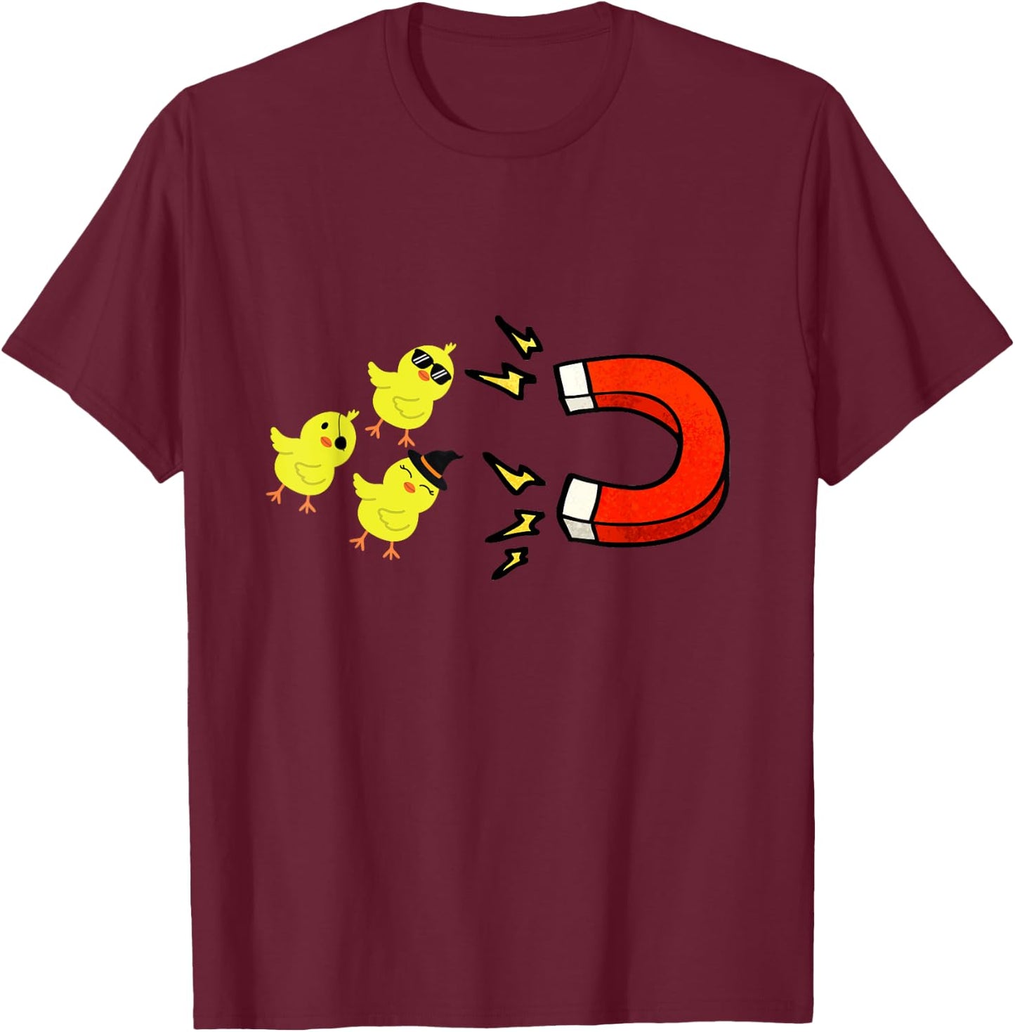 Chicks With Magnet Funny Halloween Chick Magnet Valentine's T-Shirt - T-Shirt | Maroon