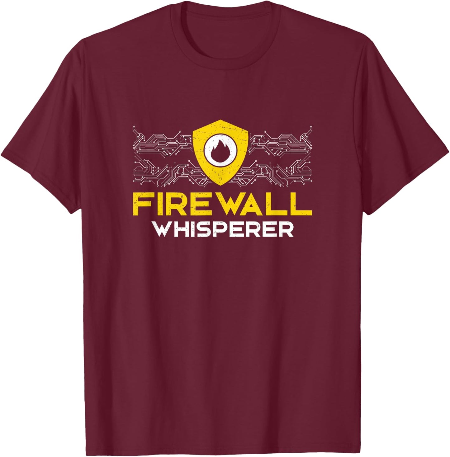 Cybersecurity Specialist Firewall Whisperer IT Security T-Shirt - T-Shirt | Maroon