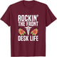 Rocking the front desk life Quote for a Medical Receptionist T-Shirt - T-Shirt | Maroon