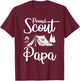 Proud Scout Papa Camping Scouting Tent Scout Dad Leader T-Shirt - T-Shirt | Maroon