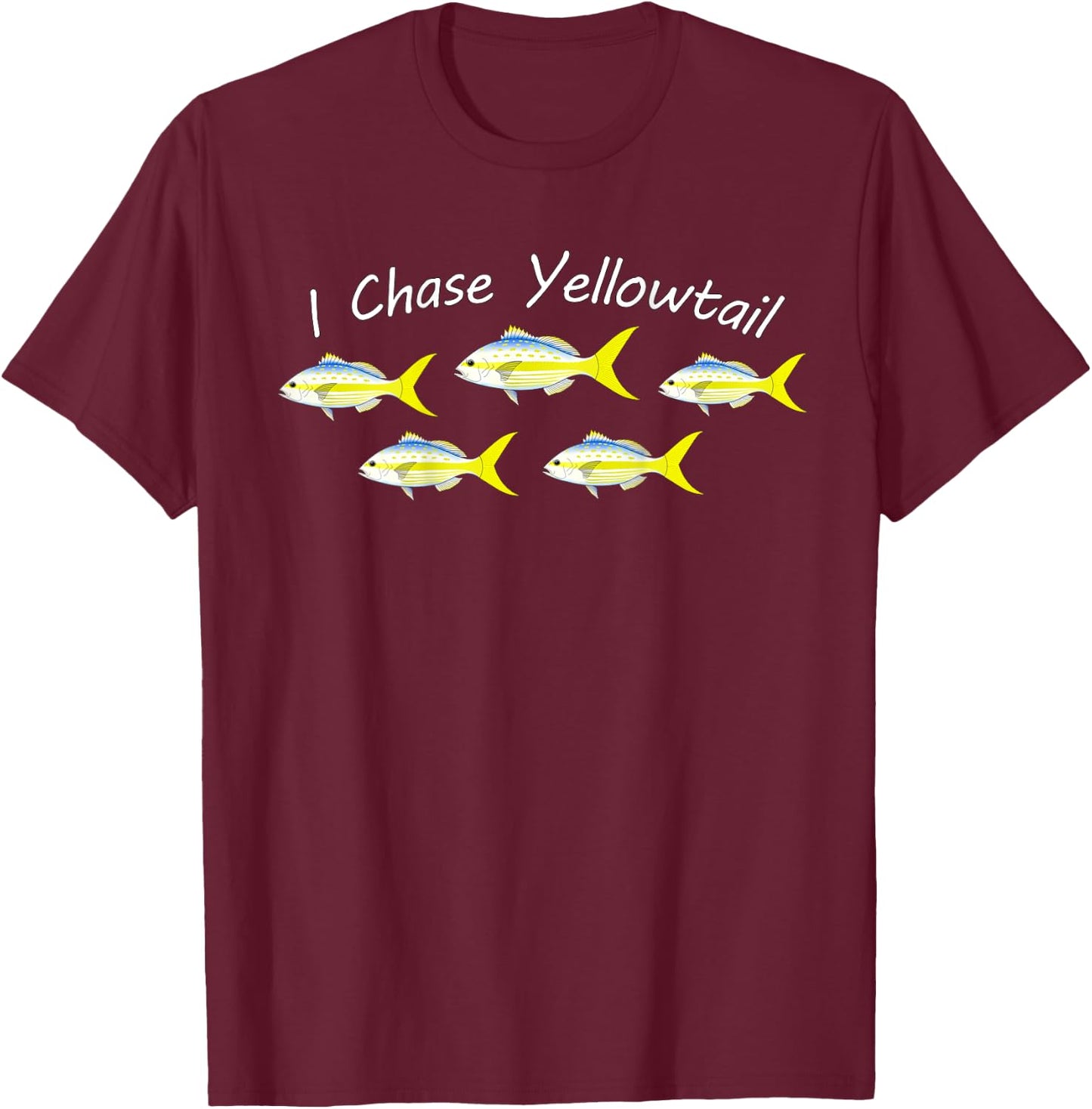 Yellowtail Snapper Fishing T-Shirt - T-Shirt | Maroon
