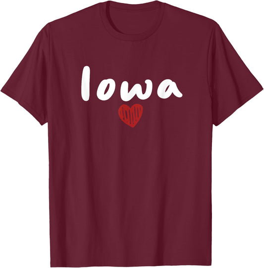 IOWA - I Love Iowa - Classic T-Shirt - T-Shirt | Maroon
