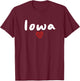 IOWA - I Love Iowa - Classic T-Shirt - T-Shirt | Maroon