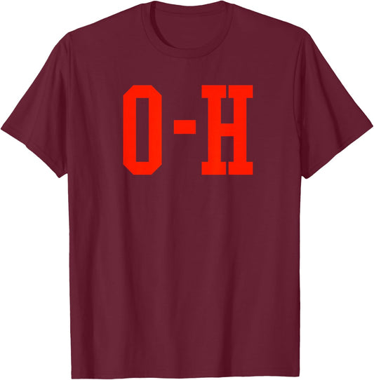 Cool Couples, Best Friends O-H Half of I-O Ohio Scarlet Gear T-Shirt - T-Shirt | Maroon