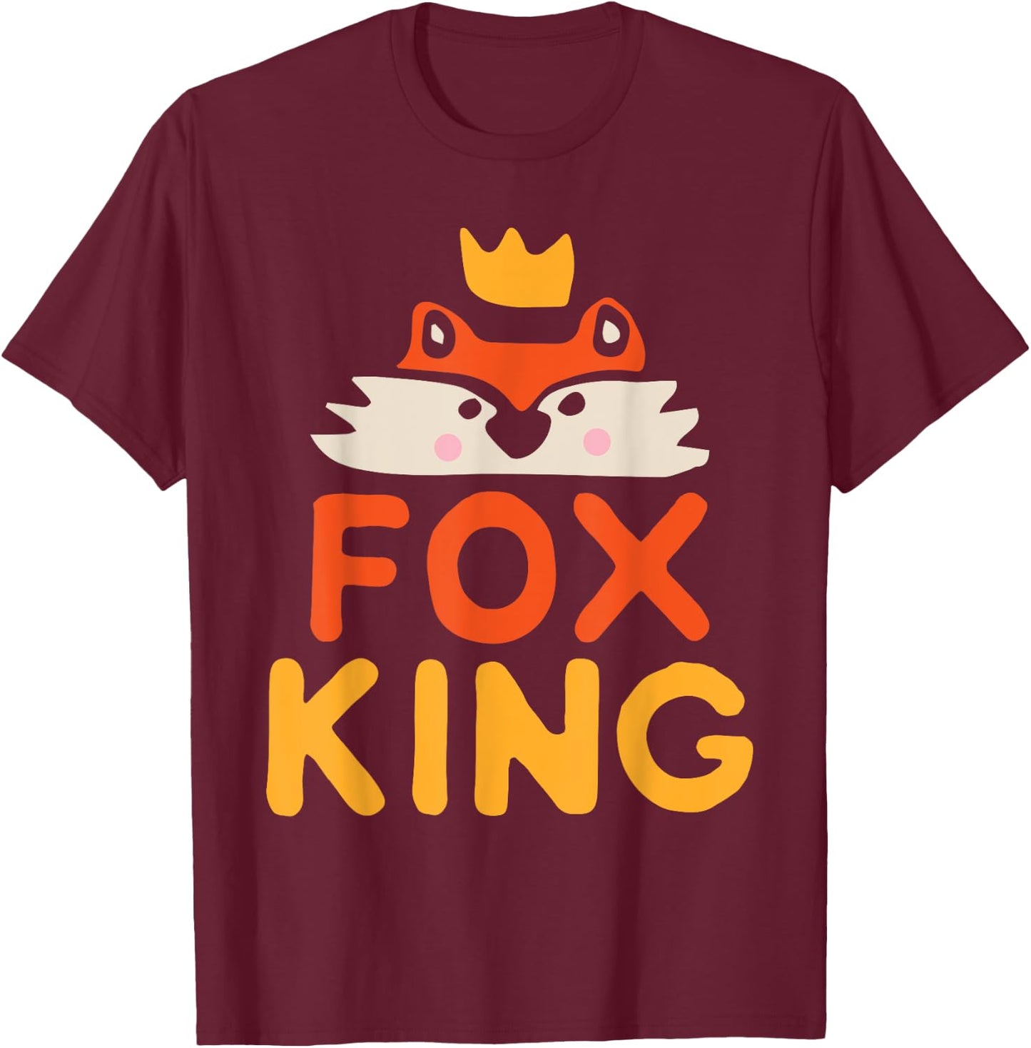 Fox King T-Shirt - T-Shirt | Maroon