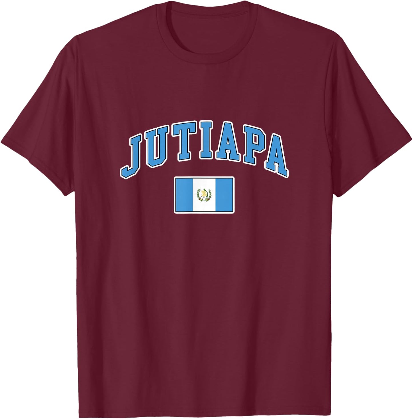 Jutiapa con la bandera de Guatemala T-Shirt - T-Shirt | Maroon