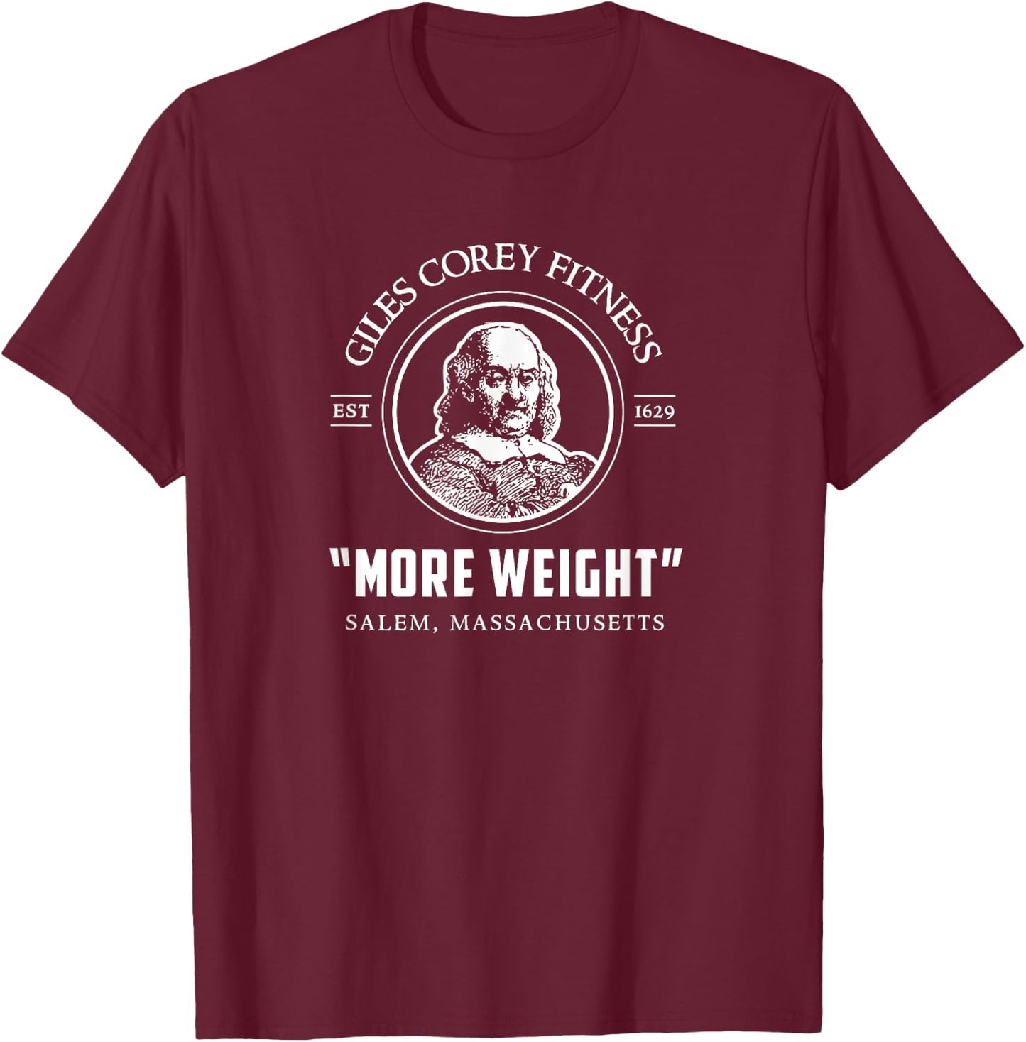 Corey Salem Massachusetts Witch Trial Fitness Gym T-Shirt - T-Shirt | Maroon