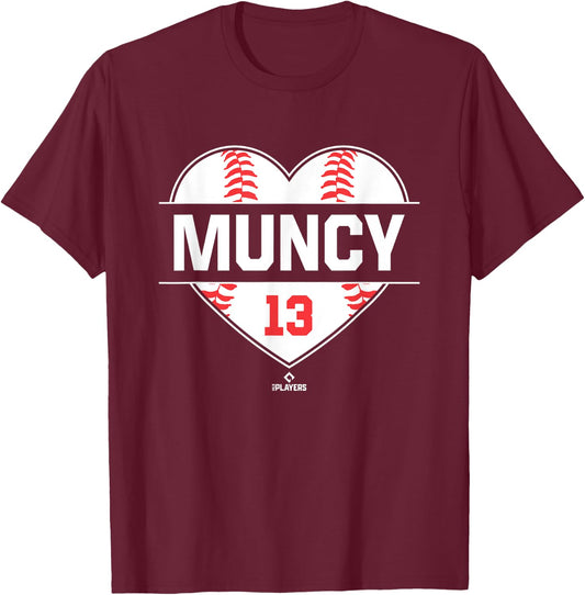 Vintage Baseball Bat Gameday Max Muncy Los Angeles MLBPA T-Shirt - T-Shirt | Maroon