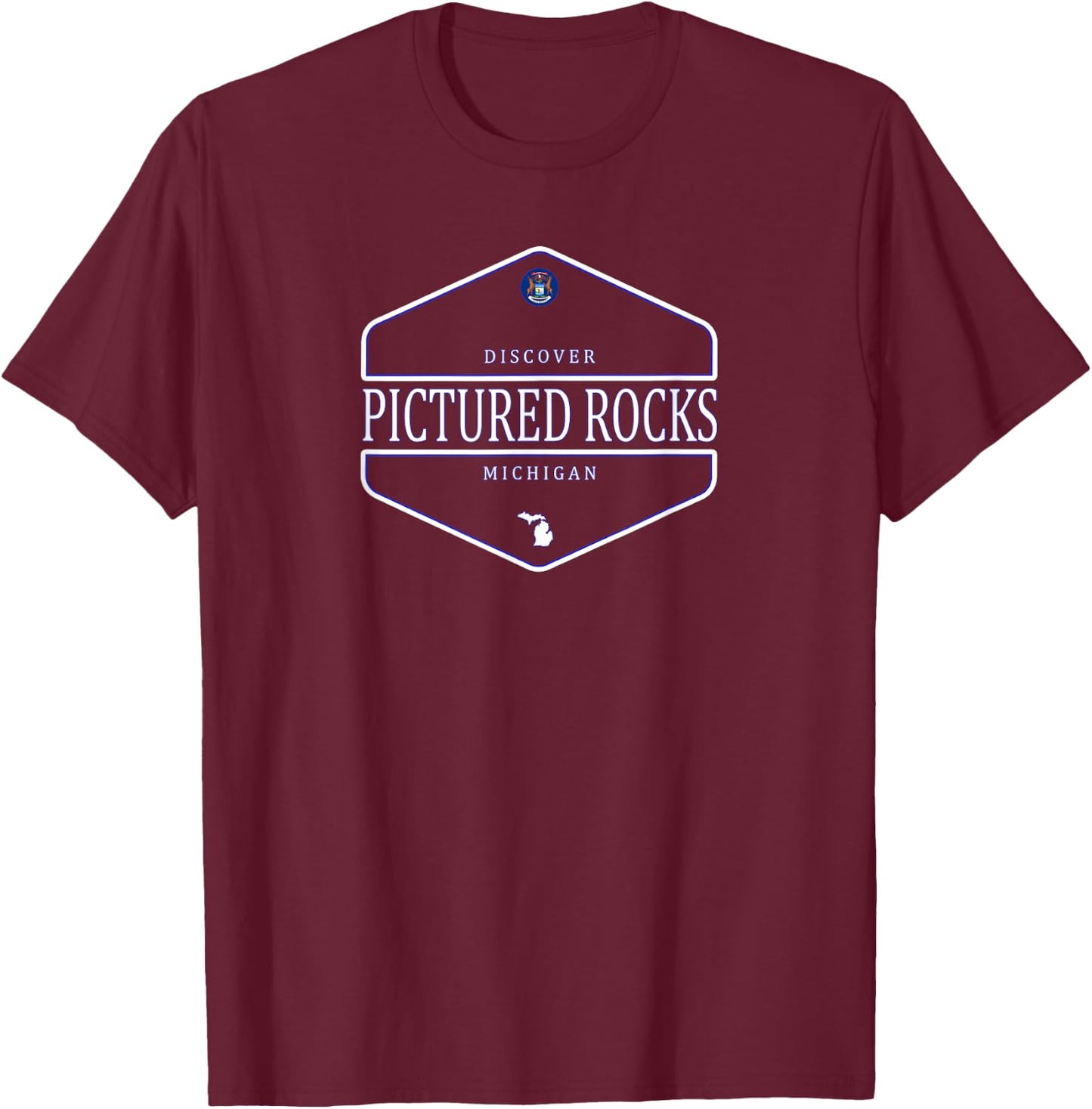 Pictured Rocks National Lakeshore Michigan T-Shirt - T-Shirt | Maroon
